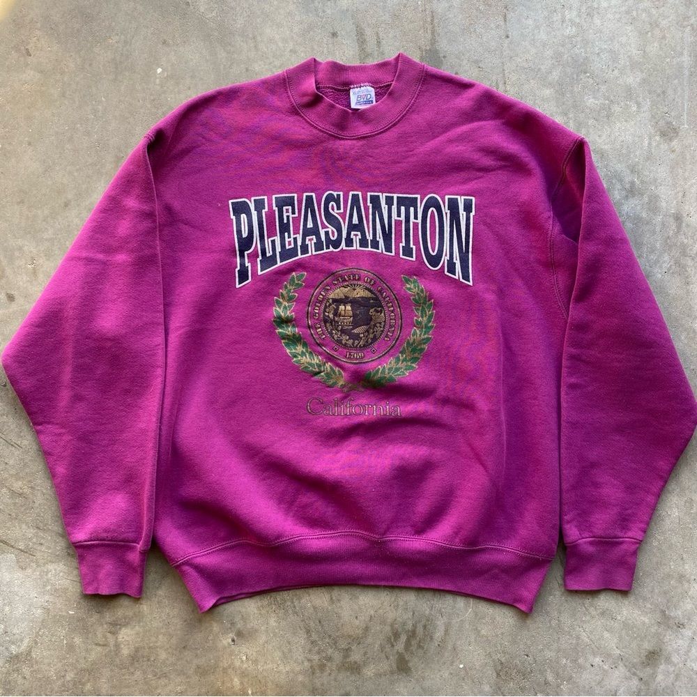 Vintage‎ Purple California Pleasanton Crewneck XL USA Made